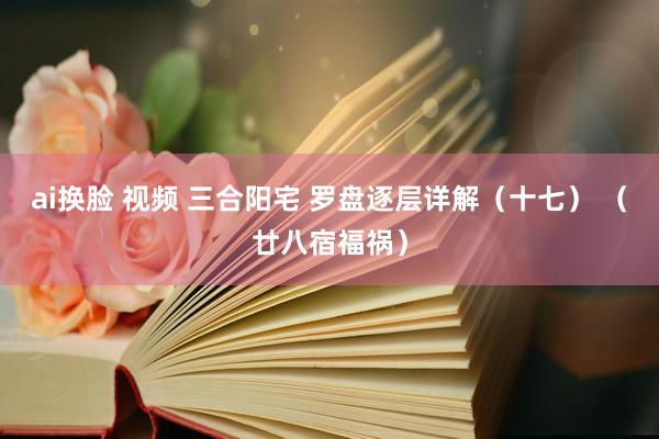 ai换脸 视频 三合阳宅 罗盘逐层详解(十七) (廿八宿福祸)