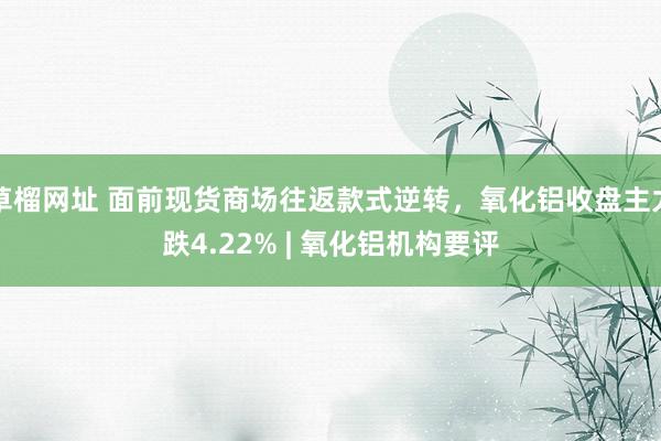 草榴网址 面前现货商场往返款式逆转，氧化铝收盘主力跌4.22% | 氧化铝机构要评