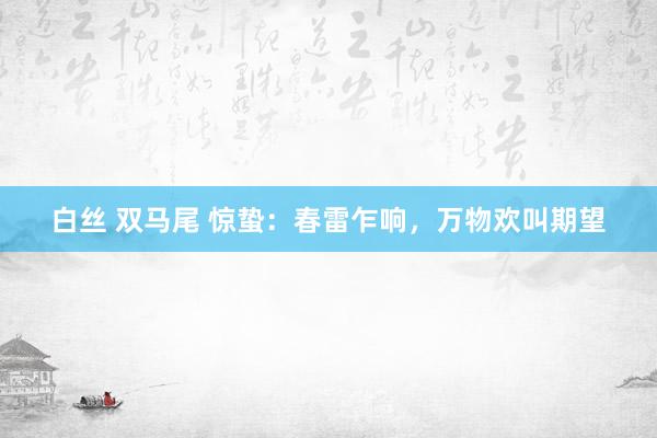 白丝 双马尾 惊蛰：春雷乍响，万物欢叫期望