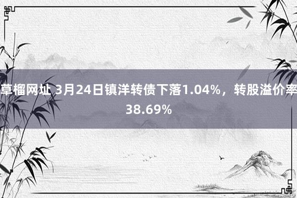 草榴网址 3月24日镇洋转债下落1.04%，转股溢价率38.69%