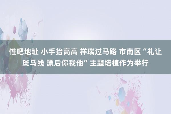 性吧地址 小手抬高高 祥瑞过马路 市南区“礼让斑马线 漂后你我他”主题培植作为举行