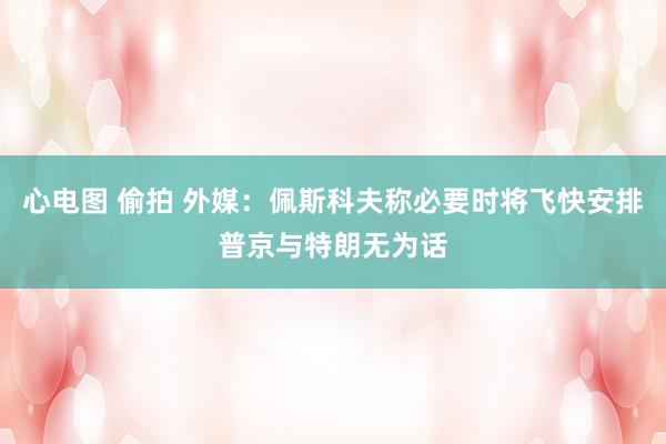 心电图 偷拍 外媒：佩斯科夫称必要时将飞快安排普京与特朗无为话