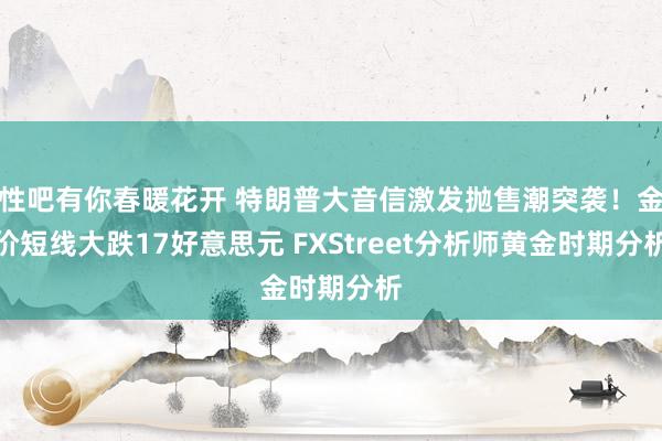 性吧有你春暖花开 特朗普大音信激发抛售潮突袭！金价短线大跌17好意思元 FXStreet分析师黄金时期分析