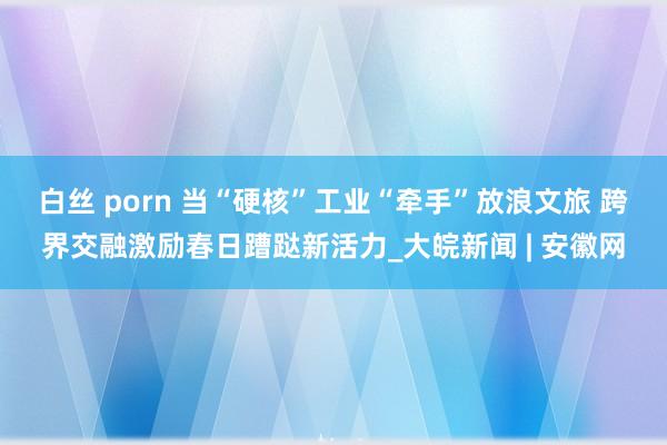 白丝 porn 当“硬核”工业“牵手”放浪文旅 跨界交融激励春日蹧跶新活力_大皖新闻 | 安徽网