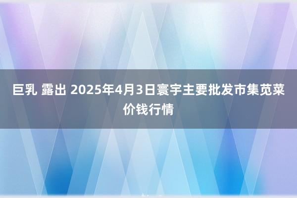 巨乳 露出 2025年4月3日寰宇主要批发市集苋菜价钱行情