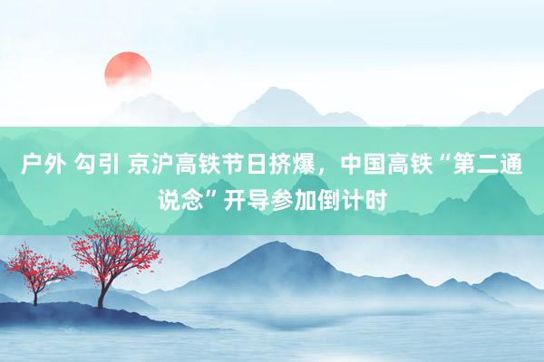 户外 勾引 京沪高铁节日挤爆，中国高铁“第二通说念”开导参加倒计时