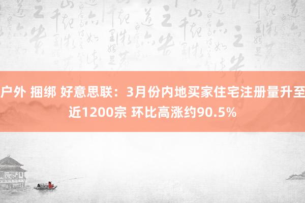 户外 捆绑 好意思联：3月份内地买家住宅注册量升至近1200宗 环比高涨约90.5%