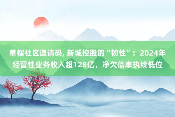 草榴社区邀请码, 新城控股的“韧性”：2024年经营性业务收入超128亿，净欠债率执续低位