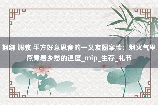 捆绑 调教 平方好意思食的一又友圈案牍：烟火气里熬煮着乡愁的温度_mip_生存_礼节