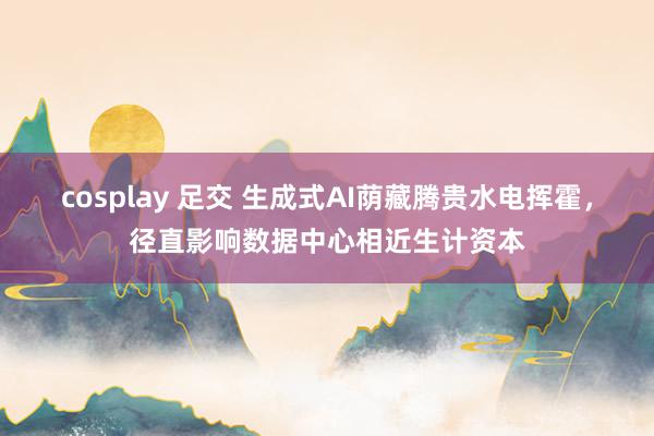 cosplay 足交 生成式AI荫藏腾贵水电挥霍，径直影响数据中心相近生计资本